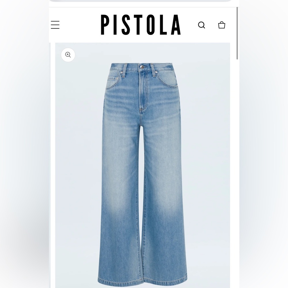 Pistola Jadyn Low Slung Palazzo Jean in Major